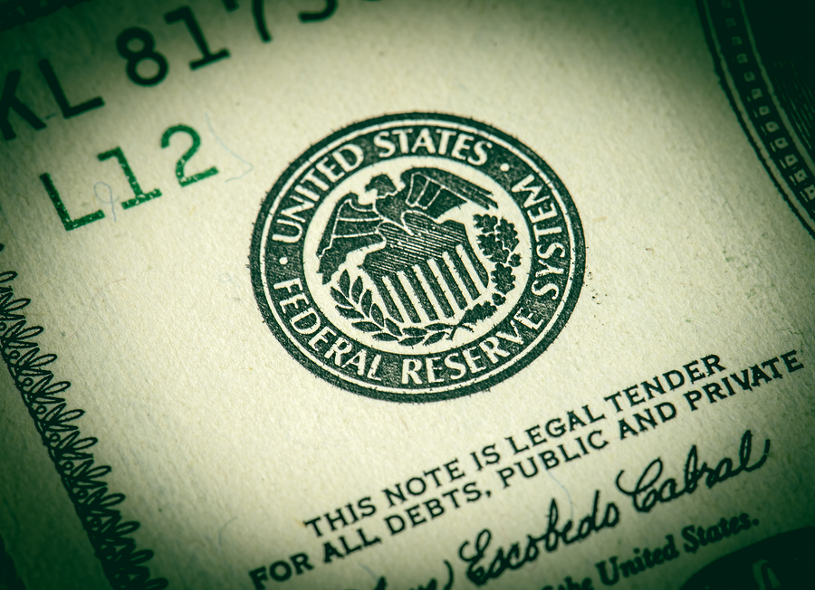 Federal Reserve System sign for a $ 100 bill - GET UP TO $250k IN ...